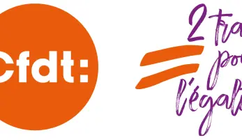 Logo CFDT = deux traits pour l'égalité