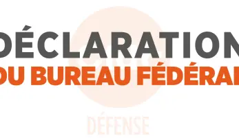 CFDT Défense déclaration du bureau fédéral