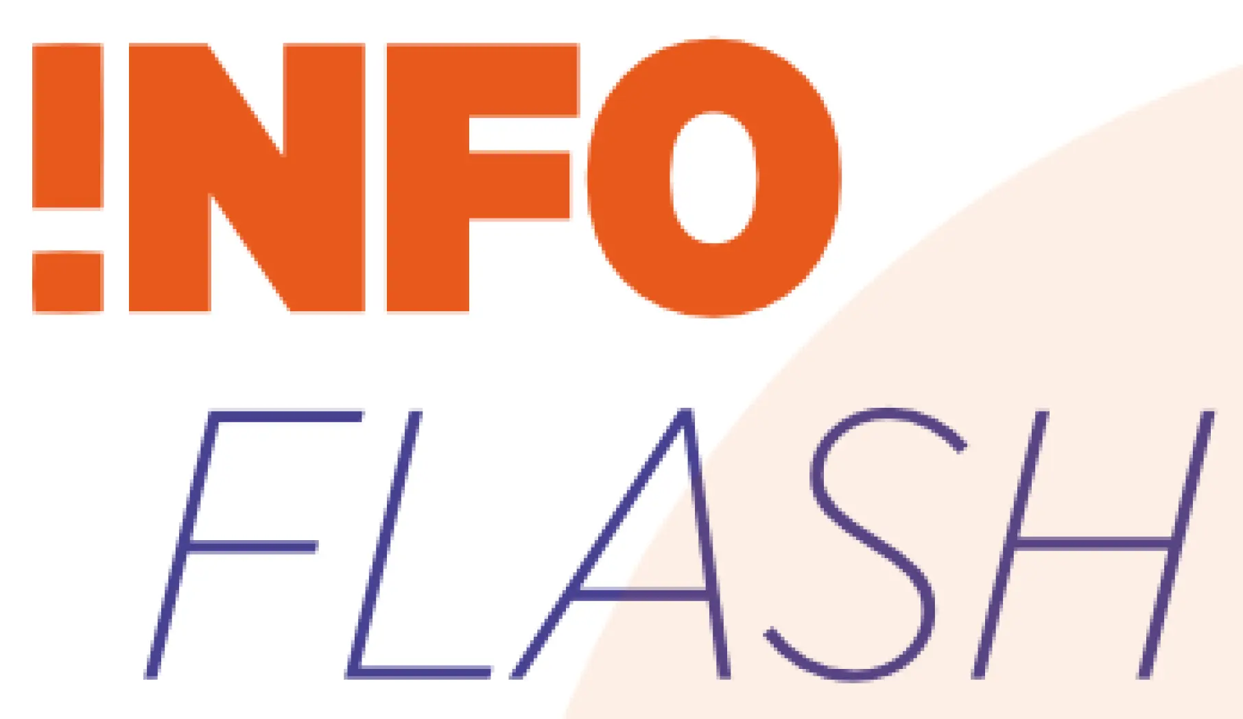 Logo Info Flash orange et bleu