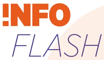 Logo Info Flash orange et bleu